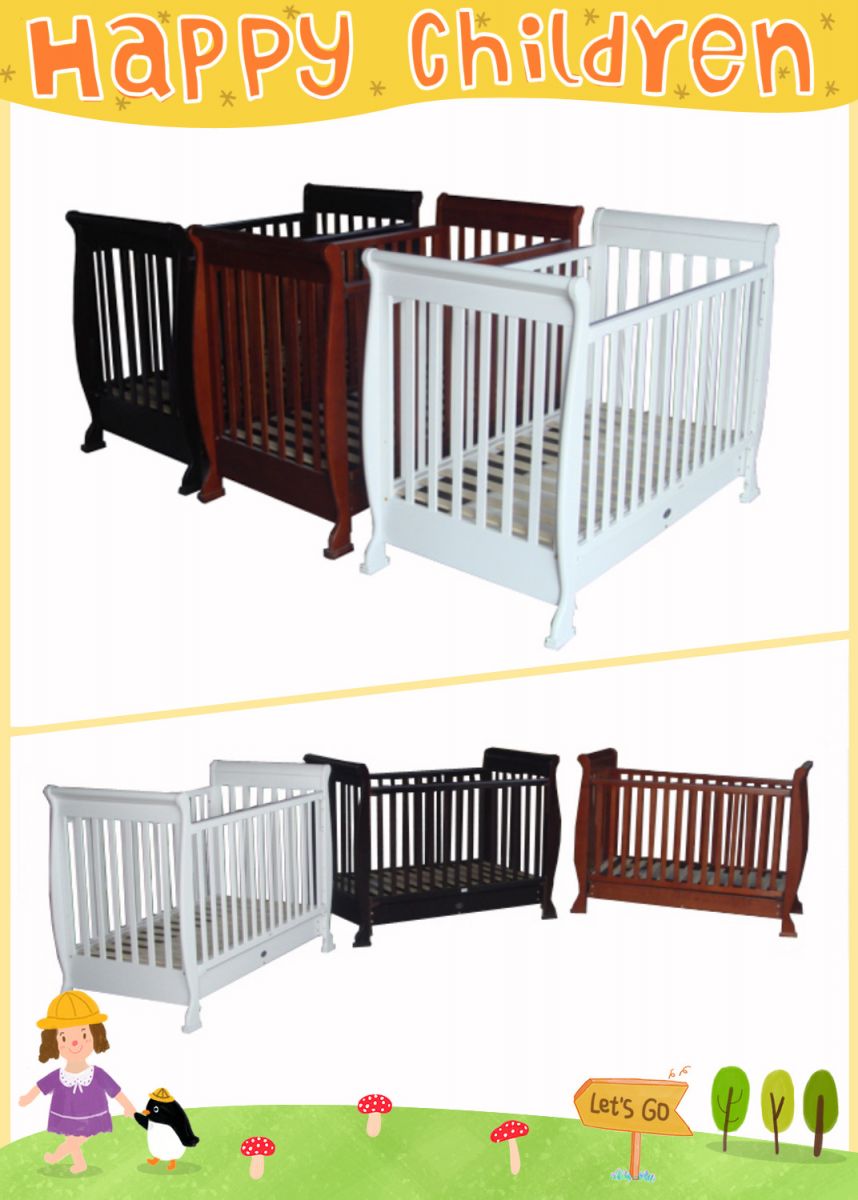 sleigh style cot